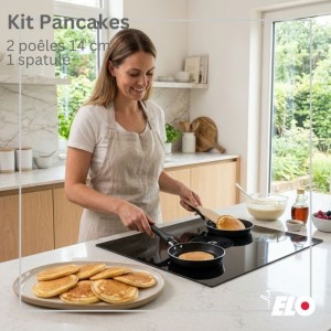 Set mit 2 Mini-Crêpe-Makern - ELO - Ø 14 cm - 1 Jewel de Luxe Spatel