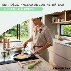 Candlemas-Crêpe-Maker-Set - FACKELMANN - BRANDAO - Ø 26 cm - 3 Utensilien