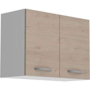 Oslo High Cabinet 2 Türen - Dekor Chene Jackson - L 80 x D 36 x H 58 cm