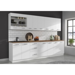 ATLAS Meuble hotte - Décor blanc - L60 x P31 x H72 cm