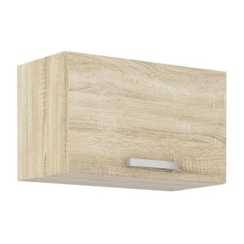 Tilting door hood cabinet - Sonoma oak decor - L 60 x 31.6 x H 36 cm - LASSEN