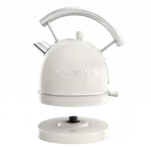 Bouilloire vintage - SWEISS - KTL8 - 2200 W - 1,8 L - Socle 360° - Beige