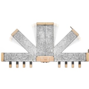 Raclettegrill - HKoeNIG - WOD362 - 1400 W - Für bis zu 8 Personen - Drehbarer Sockel - Holzdesign