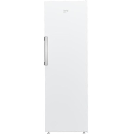 Réfrigérateur monoporte - BEKO - B1RMLNE444W - 365 L - Ventilé - Clayette porte bouteille - Classe E - 186,5x 59,7x 70,9 - Bl