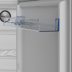 Réfrigérateur monoporte - BEKO - B1RMLNE444W - 365 L - Ventilé - Clayette porte bouteille - Classe E - 186,5x 59,7x 70,9 - Bl