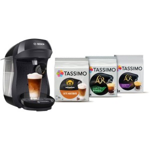 Machine a café Tassimo Happy noir + 3 packs de T- Discs - BOSCH - TAS102EC3