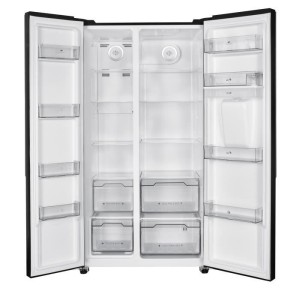 Réfrigérateur américain Continental Edison - CERA532NBD - 2 portes - 529L - L90 cm xH177 cm - Classe D - Noir