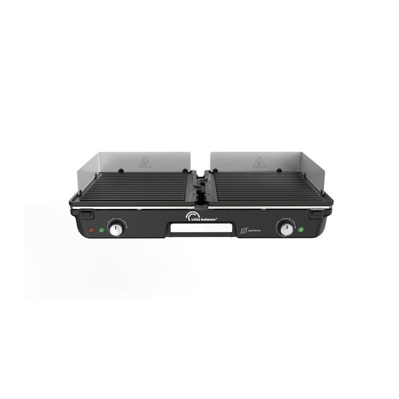 Elektrische Grillplatte – LITTLE BALANCE – Dual 2000 Nopifas – 2000 W – 2 unabhängige Kochzonen – PFAS-frei – Schwa
