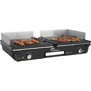 Elektrische Grillplatte – LITTLE BALANCE – Dual 2000 Nopifas – 2000 W – 2 unabhängige Kochzonen – PFAS-frei – Schwa