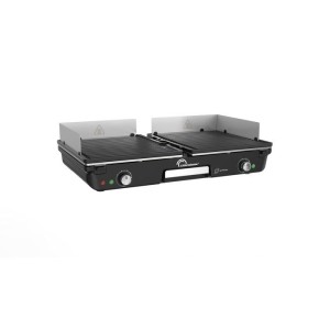 Elektrische Grillplatte – LITTLE BALANCE – Dual 2000 Nopifas – 2000 W – 2 unabhängige Kochzonen – PFAS-frei – Schwa