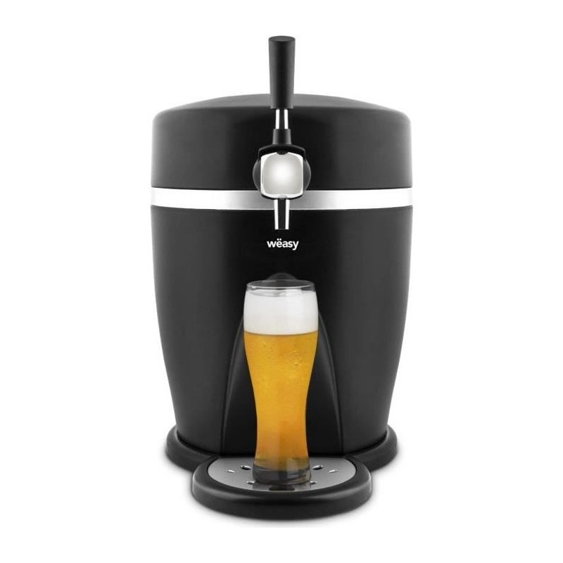 WEASY PINT568 - Bierzapfanlage 5L - Temperatur 3° bis 6°C - 60W - Griff und abnehmbare Abtropfschale - Rutschfeste Füße