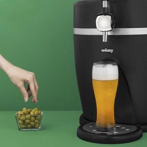 WEASY PINT568 - Bierzapfanlage 5L - Temperatur 3° bis 6°C - 60W - Griff und abnehmbare Abtropfschale - Rutschfeste Füße