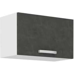 Haubenschrank mit Schwingtür - Mattgrau - L 60 x 31,6 x H 36 cm - LASSEN
