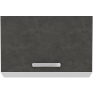 Tilting door hood - matt gray - L 60 x 31.6 x H 36 cm - lassen