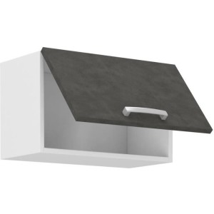Haubenschrank mit Schwingtür - Mattgrau - L 60 x 31,6 x H 36 cm - LASSEN