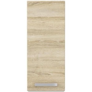 Meuble haut 1 porte battante - Décor chene sonoma - L 30 x P 31,6 x H 72 cm - LASSEN
