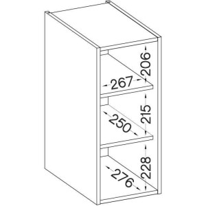 Hochschrank mit 1 Flügeltür - Sonoma Eiche Dekor - L 30 x T 31,6 x H 72cm - LASSEN