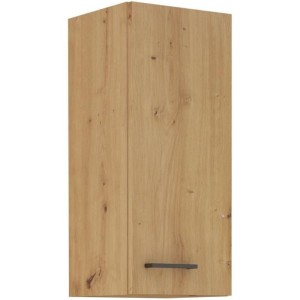 Hochschrank - MODENA - 30 cm - Artisan-Eiche und Mattschwarz - CUISINIER
