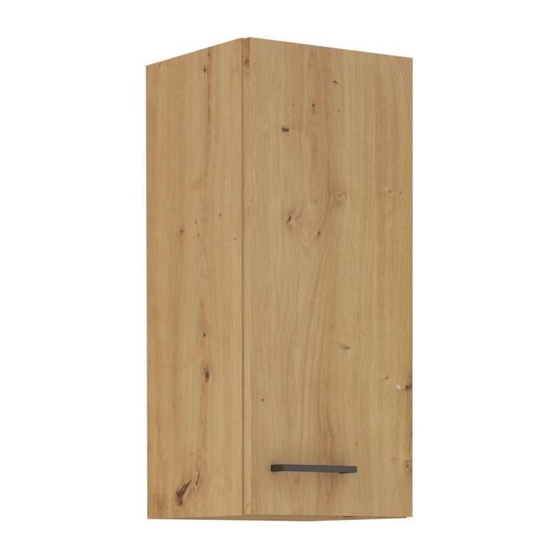 High cabinet - MODENA - 30 cm - Artisan oak and matt black - CUISINIER