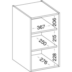 Unterschrank - MODENA - 40 cm - 1 Flügeltür - Artisan-Eiche und Mattschwarz - CUISINIER