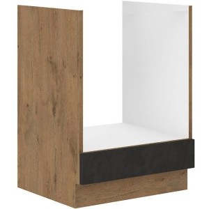 ROCK-Ofenschrank – Melamin mit Lancelot-Eiche und Matera-Grau-Dekor – L60 x H82 cm