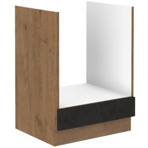 ROCK-Ofenschrank – Melamin mit Lancelot-Eiche und Matera-Grau-Dekor – L60 x H82 cm
