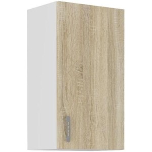 SARA high cabinet - 1 door - Sonoma oak decor - L40xD31xH71.5 cm - Made in Poland