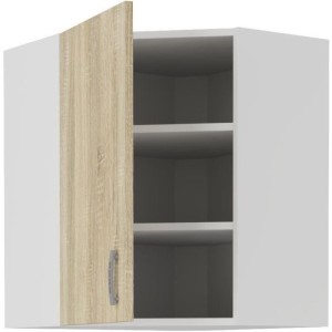 Eck-Hochschrank SARA – Dekor Sonoma-Eiche – L59xT59xH71,5 cm – Hergestellt in Polen
