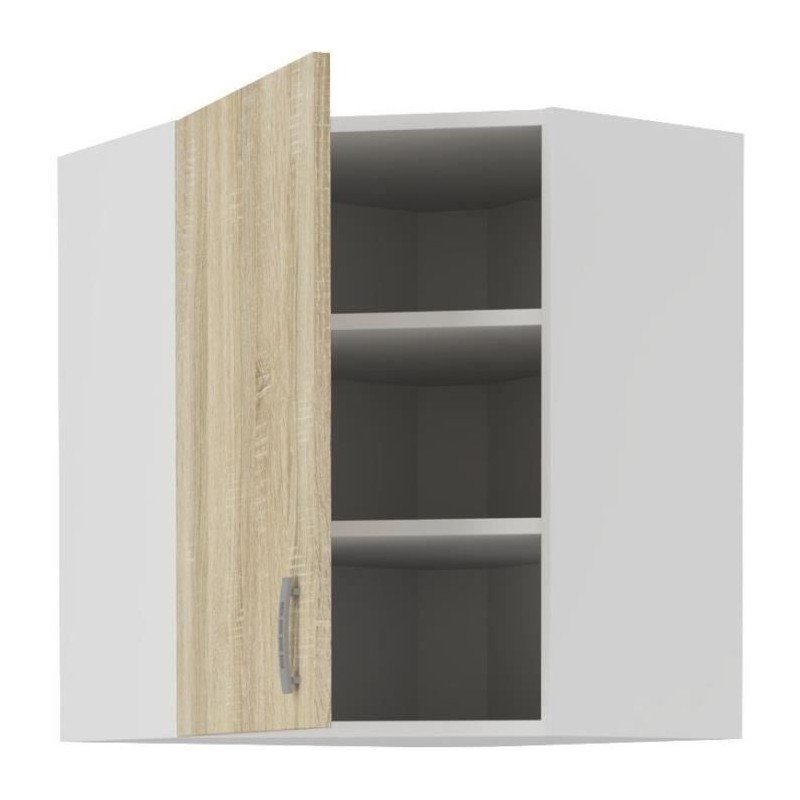 SARA corner tall unit - Sonoma oak decor - L59xD59xH71.5 cm - Made in Poland