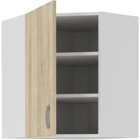 Eck-Hochschrank SARA – Dekor Sonoma-Eiche – L59xT59xH71,5 cm – Hergestellt in Polen