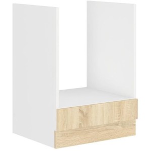 Niedriger Backofenschrank SARA – Dekor Sonoma-Eiche – L60 x T48 x H 82 cm