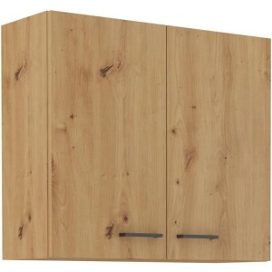 Hochschrank - MODENA - 80 cm - Artisan-Eiche und Mattschwarz - CUISINIER