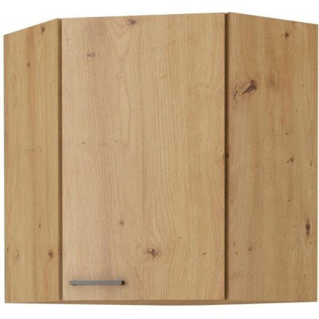 MODENA - Meuble haut d'angle - 89/89 x 31 x 71,5 cm - Chene artisan / Noir mat
