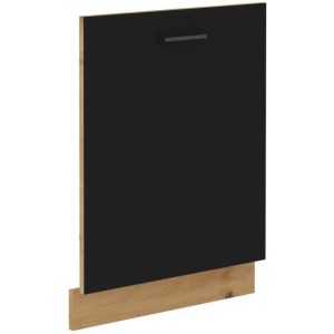 Dishwasher front + plinth - MODENA - 60 cm - Artisan oak and matt black - CUISINIER