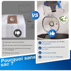 Aspirateur Robot Laveur ECOVACS DEEBOT N20 PLUS, Technologie PureCyclone avec conteneur a poussiere sans consommable, 8000Pa
