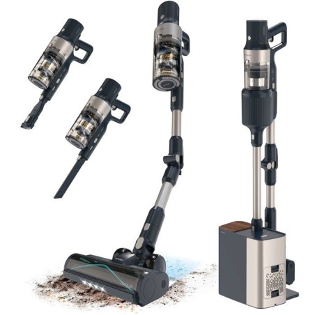 Aspirateur Balai - CECOTEC Conga Rockstar 5500 Hurricane Station Flex - 30 000 Pa - 90 min - Noir / Gris