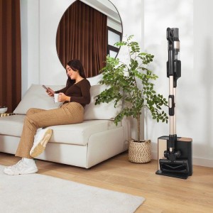 Aspirateur Balai - CECOTEC Conga Rockstar 5500 Hurricane Station Flex - 30 000 Pa - 90 min - Noir / Gris