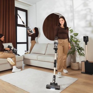 Aspirateur Balai - CECOTEC Conga Rockstar 5500 Hurricane Station Flex - 30 000 Pa - 90 min - Noir / Gris