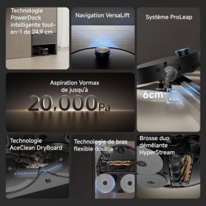 DREAME X50 Master Roboterstaubsauger mit 24,9 cm kompakter Basis, 8-in-1-Basis, Kreuzungssystem