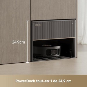 DREAME X50 Master Aspirateur Robot Laveur avec Base 8 en 1 compacte 24,9 cm - Systme de franchissement - 20 000 Pa - Brosse dém