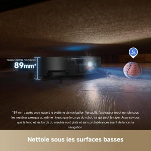 DREAME X50 Master Aspirateur Robot Laveur avec Base 8 en 1 compacte 24,9 cm - Systme de franchissement - 20 000 Pa - Brosse dém