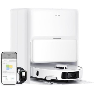 MOVA P50 Ultra - Robot Aspirateur Laveur avec Station - 19 000 Pa - Nettoyage des coins aux bords