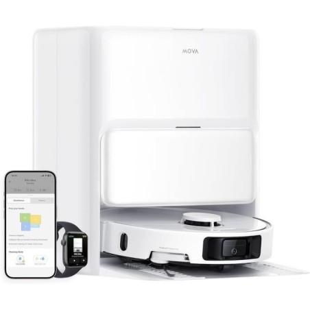 MOVA P50 Ultra – Roboterstaubsauger mit Dockingstation – 19.000 Pa – Reinigung von Ecken und Kanten