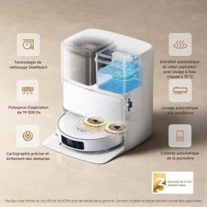 MOVA P50 Ultra – Roboterstaubsauger mit Dockingstation – 19.000 Pa – Reinigung von Ecken und Kanten