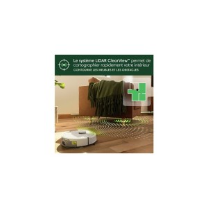 Aspirateur Robot Laveur - IROBOT Roomba 105 Combo + Autoempty - 2h - 7000 Pa - 400 ml - Blanc