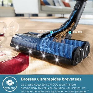 Kabelloser Staubsauger – PHILIPS AquaTrio XW9463/11 – Hochgeschwindigkeits-AquaSpin-Bürsten – Selbstreinigungssystem