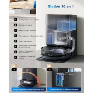ECOVACS DEEBOT X9 PRO OMNI Roboterstaubsauger – 16600 Pa – Ultradünn – BLAST-Technologie – Sofortige Selbstreinigung