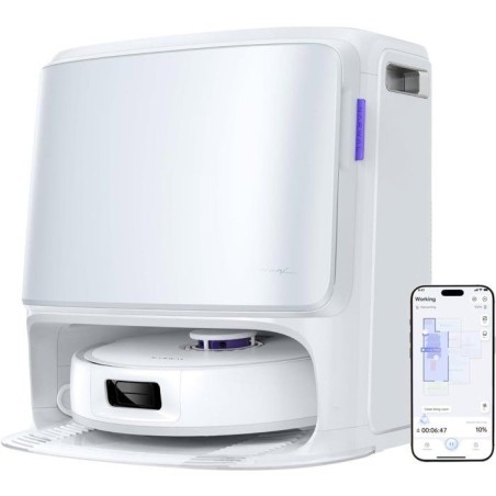 NARWAL Freo Z10 - Robot Aspirateur et Laveur avec Systeme Anti-Enchevetrement - 15000 Pa - Base Autonome - Nettoyage a 75°C