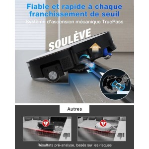 ECOVACS X11 OMNICYCLONE - Robot Aspirateur Laveur sans Sac - 19500 Pa - Charge rapide PowerBoost - Idéal Animaux - Brosse anti-