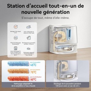 NARWAL FLOW – Saug- und Wischroboter mit Ladestation – 22.000 Pa – DualFlow-Technologie gegen Tierhaare – FlowWash-Wisch